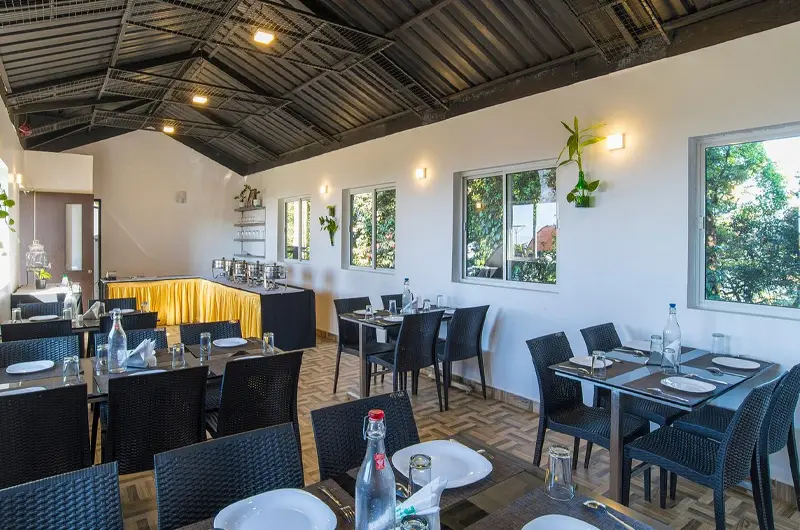 Restaurant of The Forest County in Munnar with Elegant Dining Ambiance